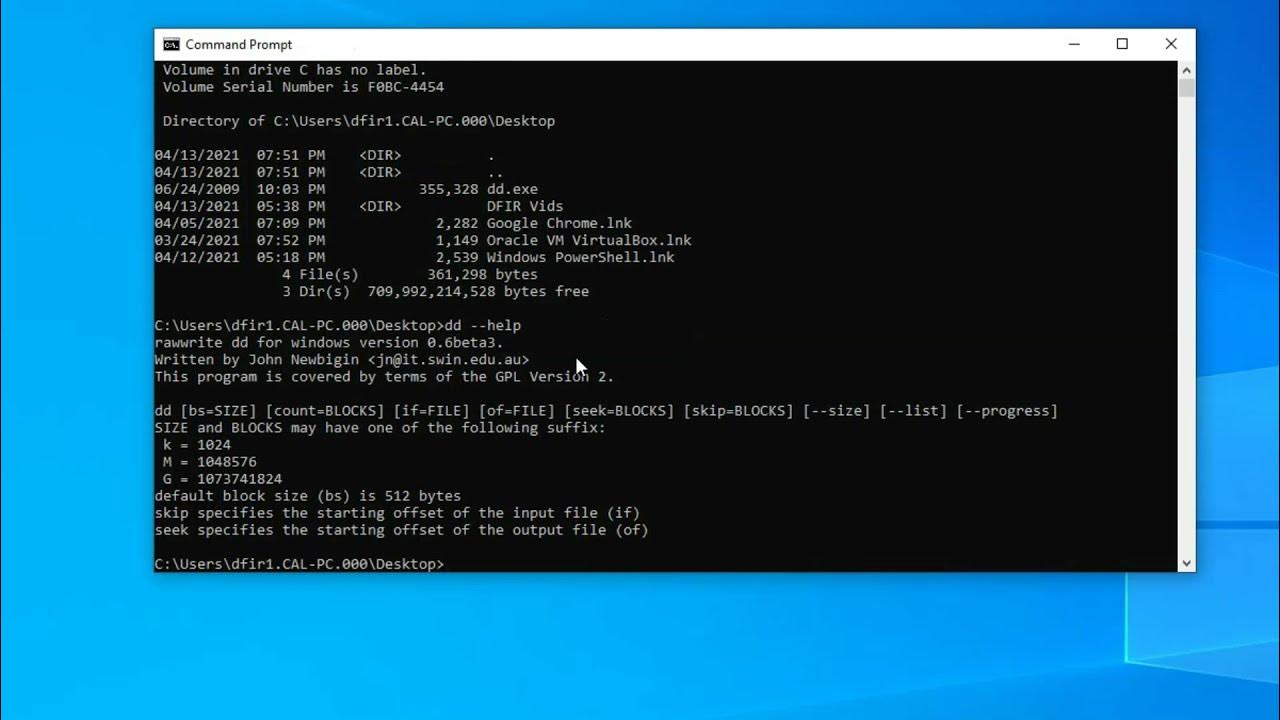 Creating a Forensic Image with dd - YouTube