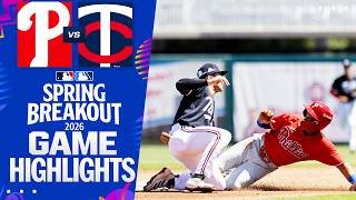 Phillies Vs. Twins Spring Breakout Game Highlights 31926 Mlb Highlights