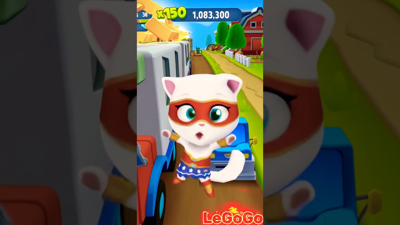 Talking Super Angela Funny Song 🤣 | Talking Tom Gold Run Shorts