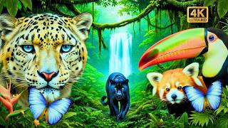 Wild Jungle Life 4K  Breathtaking Rainforest Animals &amp; Calm Nature Film