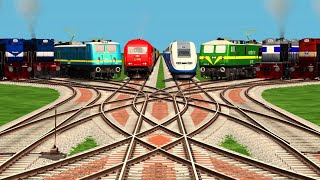 Train Realistic Railroad At Higher Graphics Railroad Crossing l Curuve Bumpy Real Train l train game screenshot 1
