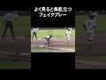 よく見ると鳥肌立つフェイクプレー #野球