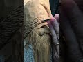 Santa in process.#woodcarving #woodsculpture