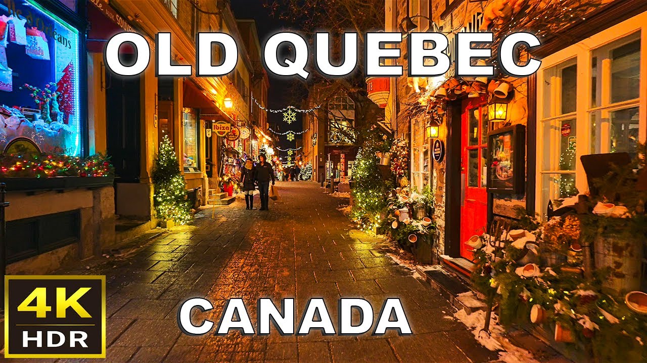 [4K HDR] Old Quebec Walking Tour | Quebec City, Canada | Dec 2023 - YouTube