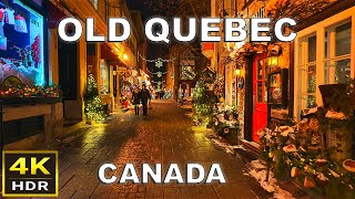 [4K HDR] Old Quebec Walking Tour | Quebec City, Canada | Dec 2023