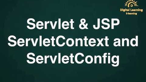 14 Servlet & JSP ServletContext and ServletConfig | Online Training Download app from below link