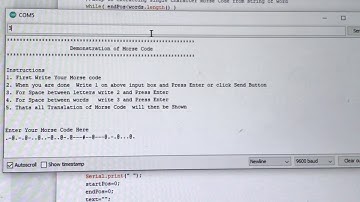 Arduino Morse Code Demo