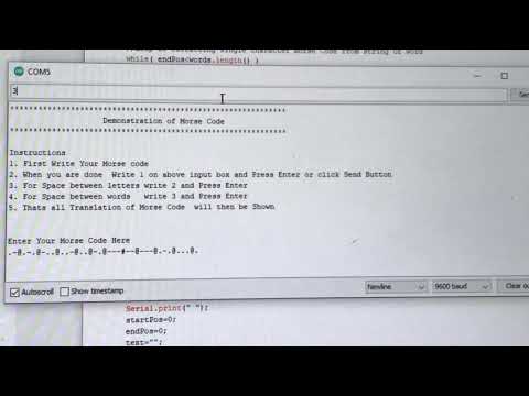 Arduino Morse Code Demo