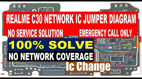 Realme C30 Network IC Jumper Diagram | No Service Problem | No Network Coverage | Emergency Call