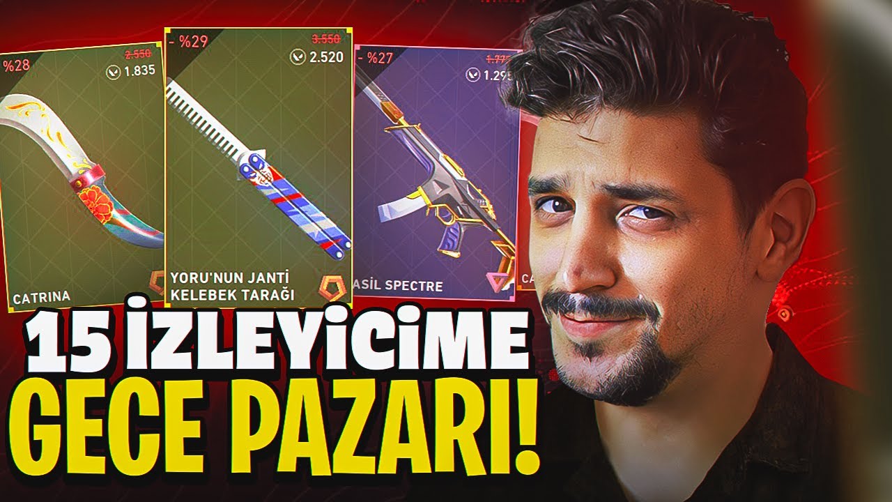 15 izleyicime gece pazarından istedikleri skinleri aldim  | valorant