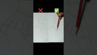 How to draw female waist and skirt. #howtodraw #girl #anime #tutorial #shorts #youtubeshorts #art .