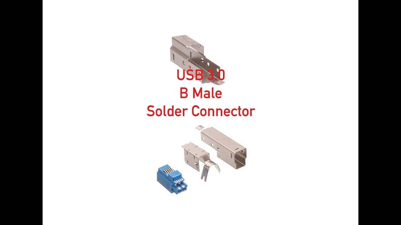 USB 3.0 B Male Solder Connector P