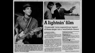 Newspaper Clippings Remembering the 1986 Release of the Film, Crossroads