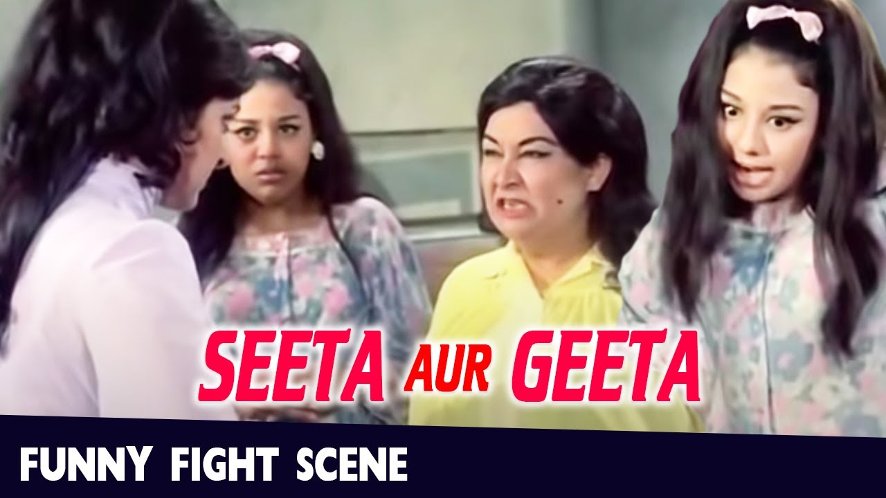 Hema Malini Funny Fight Scene From Seeta aur Geeta सीता और गीता,Bollywood Comedy-drama Movie