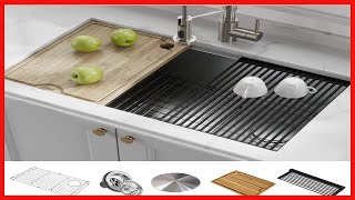 Kraus KWU110-32 Kore inch Undermount 16 Gauge Single Bowl Stainless Steel Kitchen Integrated Ledge