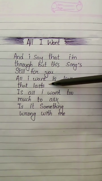 Olivia Rodrigo - All I Want (lyrics song) ✨