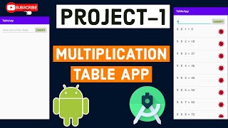 Project-1||Multiplication Table App in Android Studio||How to create our first project in studio-#19 screenshot 4