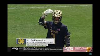 Hang Up, Off-Ball Seal - Chris Kavanagh to Pat Kavanagh  (Notre Dame Men's Lacrosse 2023)
