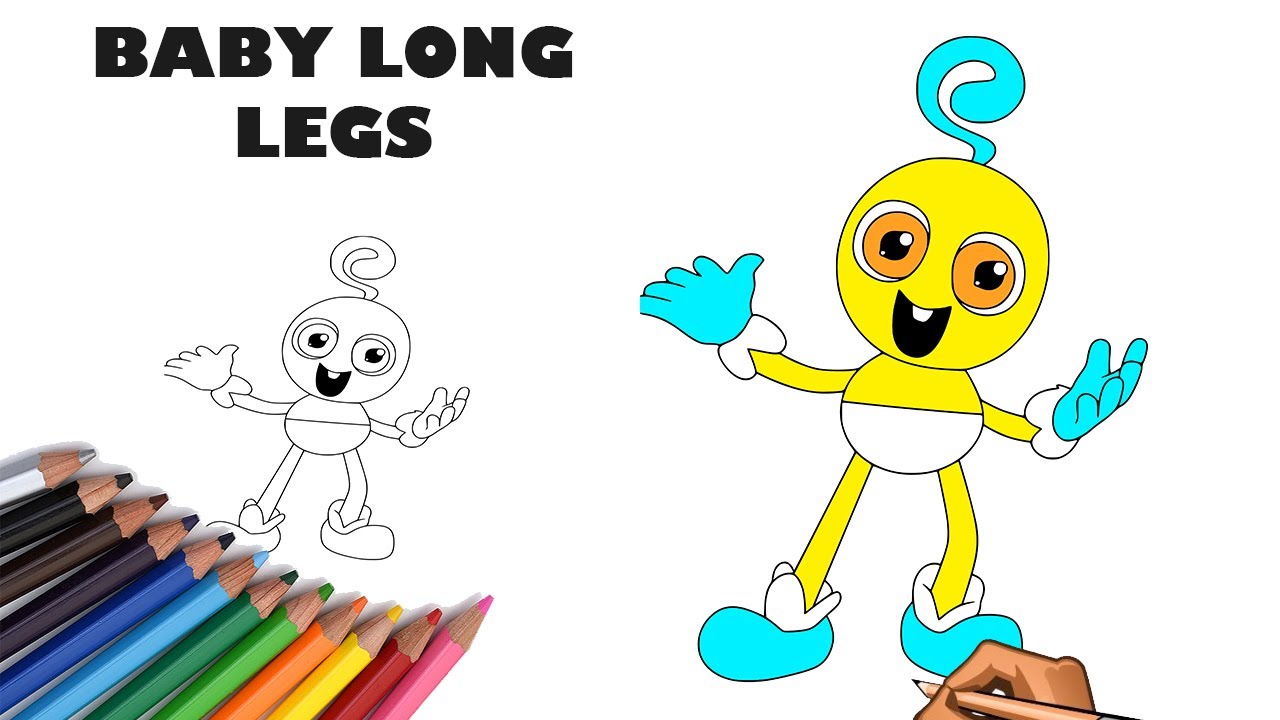 COMO DESENHAR O BABY LONG LEGS DO POPPY PLAYTIME 2  how to draw baby long  legs chapter 2 ppt 