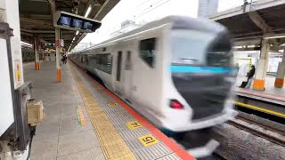 E257系2000番台”回送”(9両編成)横浜駅通過