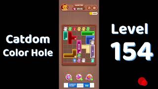 Catdom Level 154 walkthrough | Color Hole 🐱🕳️| Solutionguruji