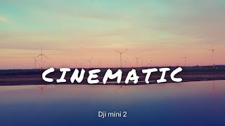 Cinematic WIND FARM drone footage 4K Sunset, Dji mini 2, Ostsee Fehmarn, Windpark