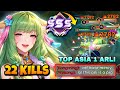 22 KILLS! TOP 1 ASIA ARLI CAN EASILY OUTPLAY ENEMIES WITH GODSPEED COMBO IN RANK! | HONOR OF KINGS