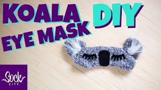 Koala Sleeping Eye Mask DIY | Fun sock Creations screenshot 3
