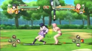 Naruto Storm 3 RtN Hinata (Tsunade & Mei) vs. Swimsuit Sakura (Swimsuit Ino) (3 rounds)