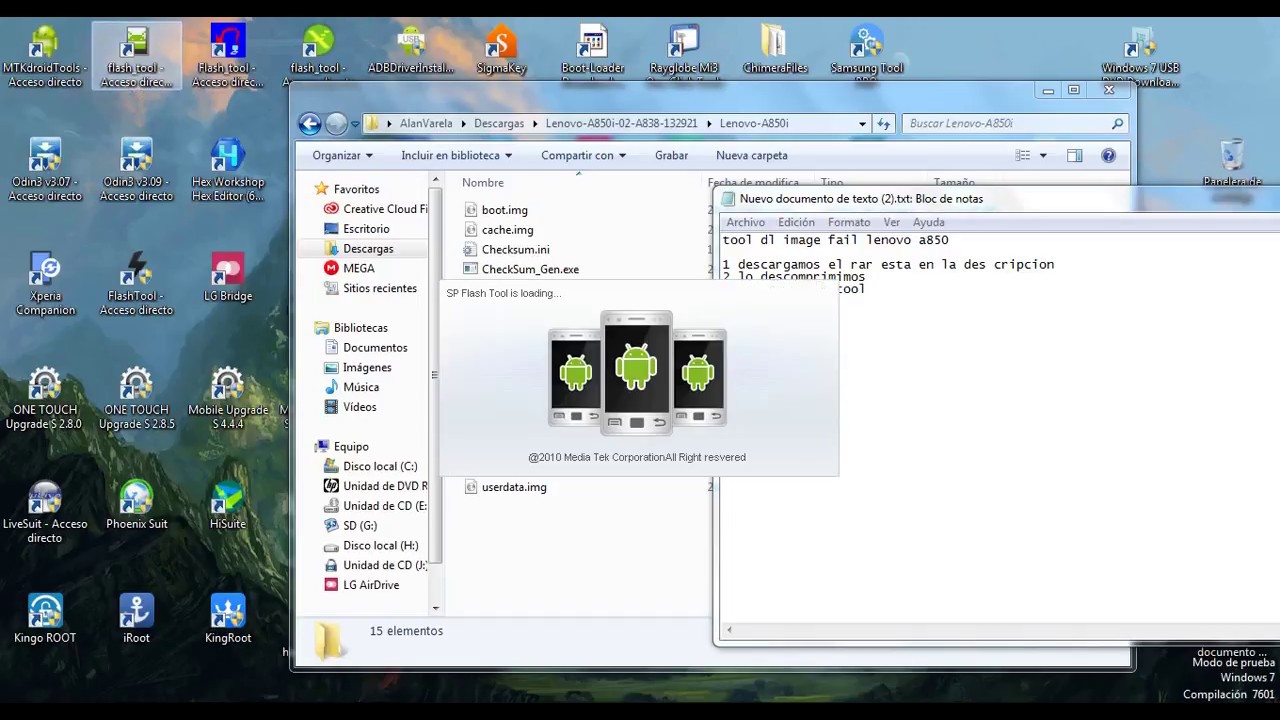 tool dl image fail lenovo a850