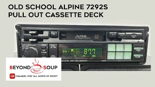 Vintage Alpine 7292S Pull Out Car Stereo Cassette Tape Deck