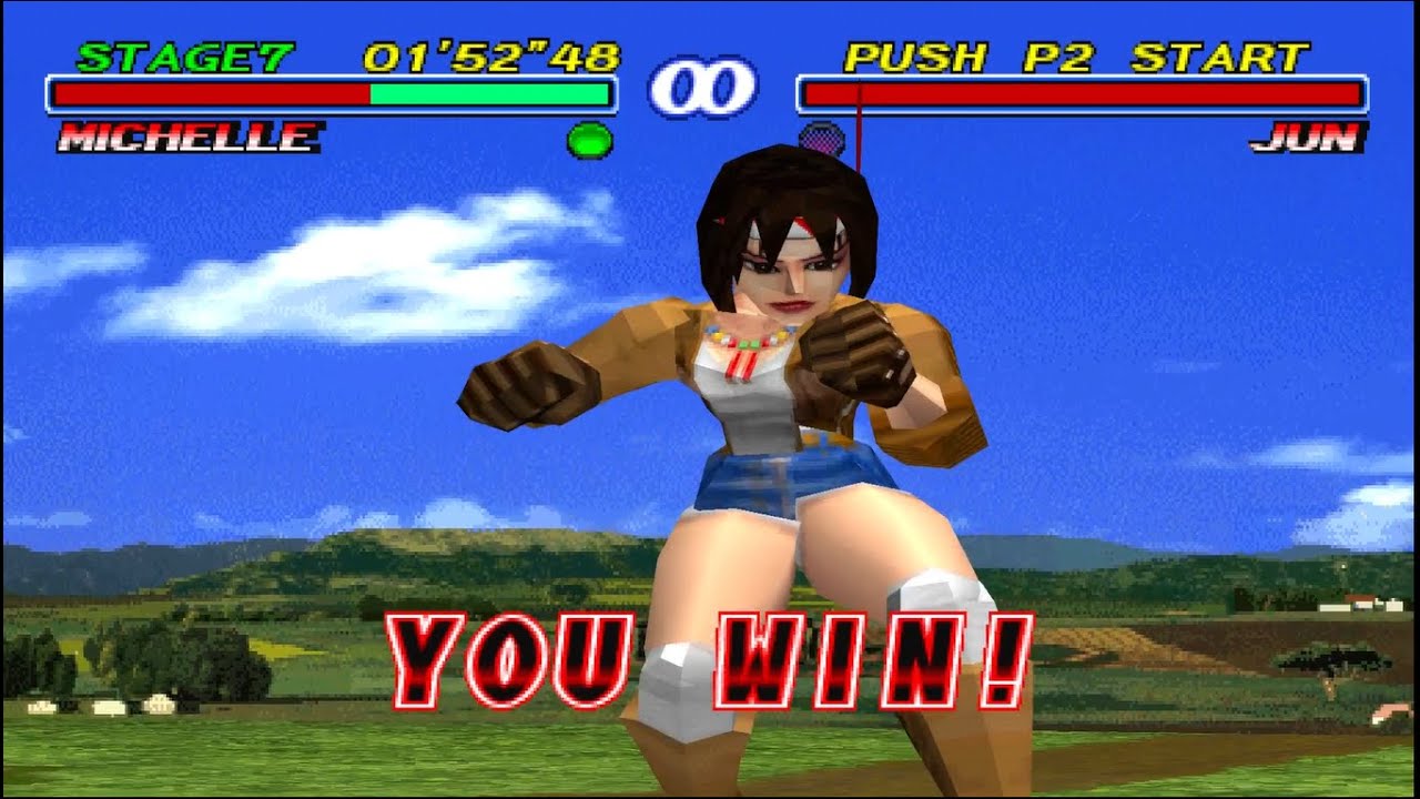 Tekken 2 characters win poses (big head)