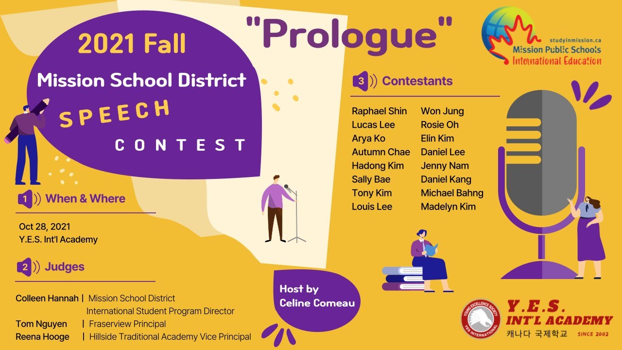 -Prologue- 2021 Fall Y.E.S. Int'l Academy Speech Contest (영상)