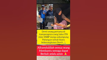 Devit anak kampung yg lolos ITB jalur SNBP #kampus #lulus #shortvideo