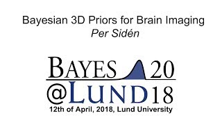 Bayesian 3D Priors for Brain Imaging, Per Sidén - Bayes@Lund 2018
