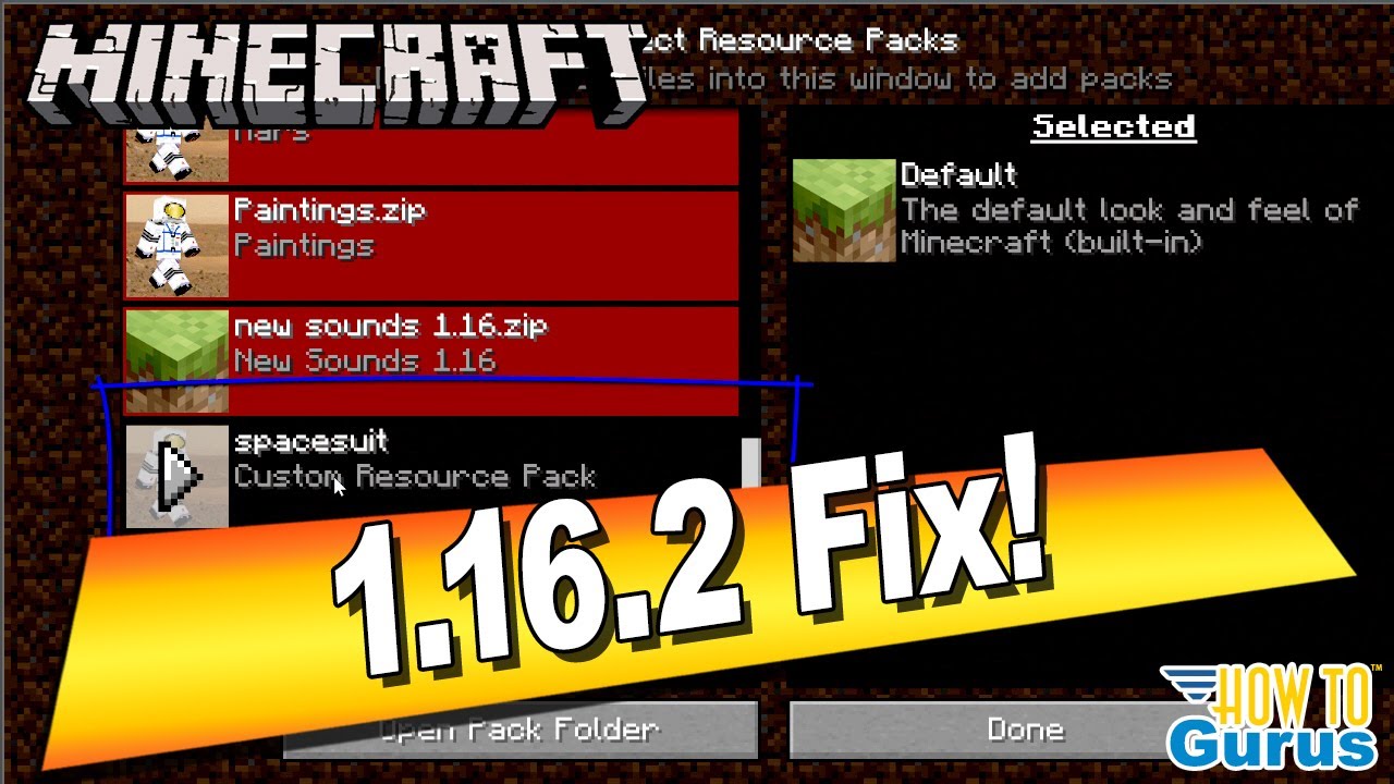 Minecraft resource pack not applying - gaswmouse