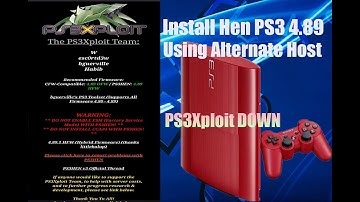 Jailbreak PS3 Using HEN 4.90 and below using alternate PS3xploit host