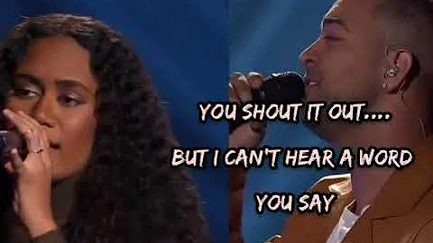 Chris Sabestian vs Sapphire Tamalemai || Titanium || The Voice Australia || lyrics.