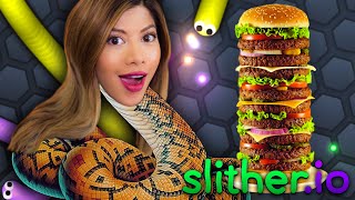ALL THIS FOOD IS MINE?! (Slither.io) 