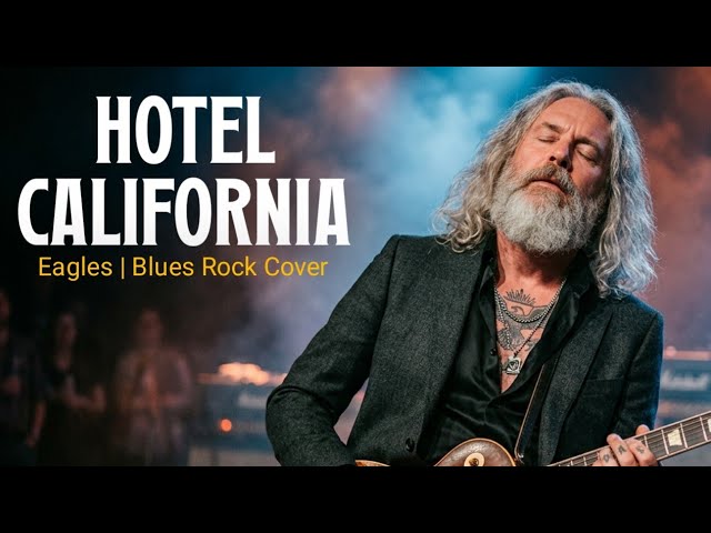 Hotel California - Eagles (Lyric Video) Blues Rock Cover | Downrockblues