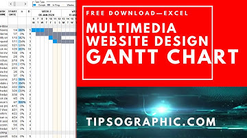 Multimedia Website Design Gantt Chart Template for Excel ►Free Download