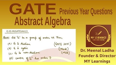 Abstract Algebra, GATE 2001 Question (Q.ID.M(GATE)AA13)