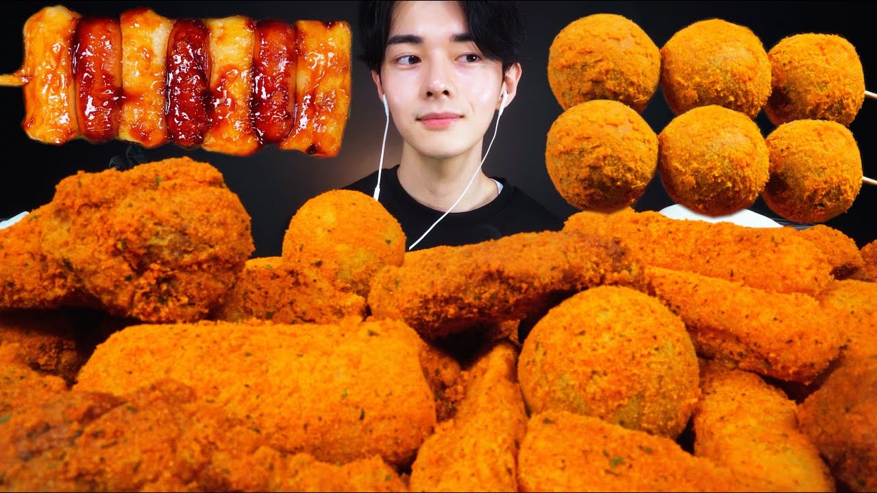 SUB) BHC핫사이드 전메뉴&핫뿌링클 먹방,뿌링치즈볼,뿌링소떡,뿌링핫도그,뿌링치즈스틱/ BHC SIDE&CHICKEN CHEESE STICK ASMR MUKBANG