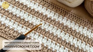 This Crochet Pattern for Beginners is a Piece of Art! 🏆 Super EASY Crochet Stitch for Blanket & Bag