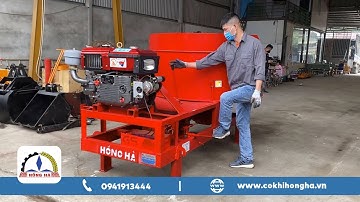 Test máy trộn bê tông cưỡng bức cố định Hồng Hà CB1600 (Côn số) trước khi xuất xưởng đi Sóc Trăng