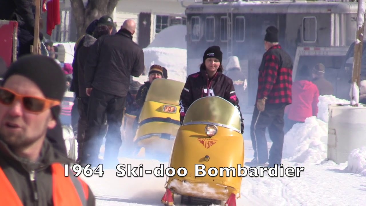 Canam Antique Snowmobile Parade 2019 Youtube