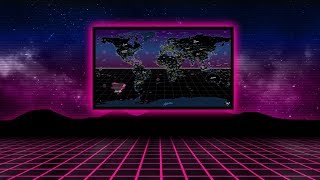 A Retrowave World Map A Retrowave World Map