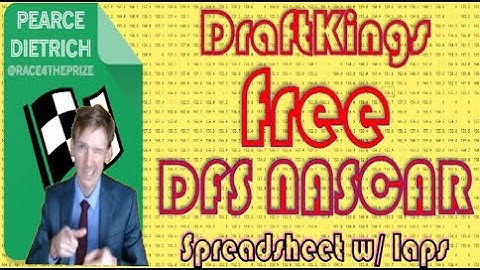 Free DFS NASCAR Spreadsheet — How to use the Check Box