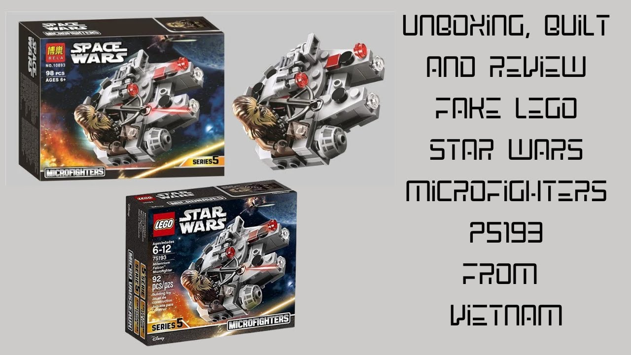 Unboxing, Built & Review Fake Lego Star Wars Microfighter 75193 from Vietnam (Bela Space Wars 10893)