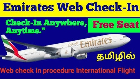 How to do Web Check-In in Emirates Airlines in Tamil | International Flight |